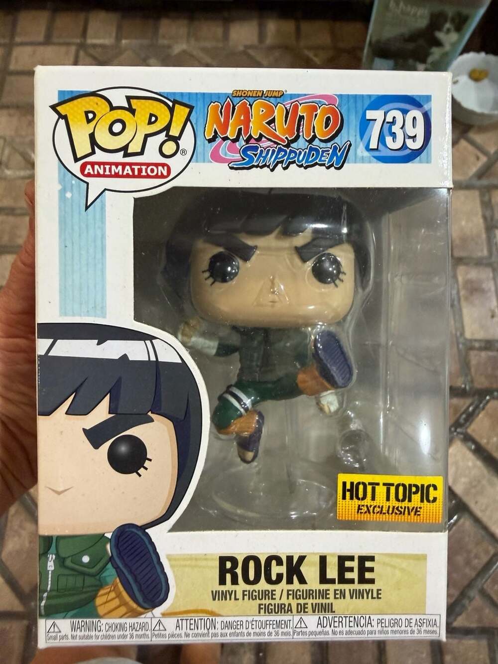 FUNKO POP! NARUTO SHIPPUDEN ROCK LEE #739 HOT TOPIC EXCLUSIVE